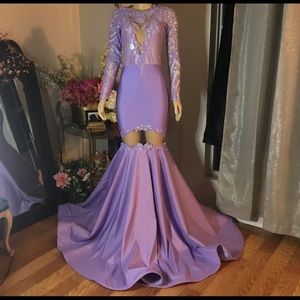 Lilac purple sexy Custom made prom dress.Size 4